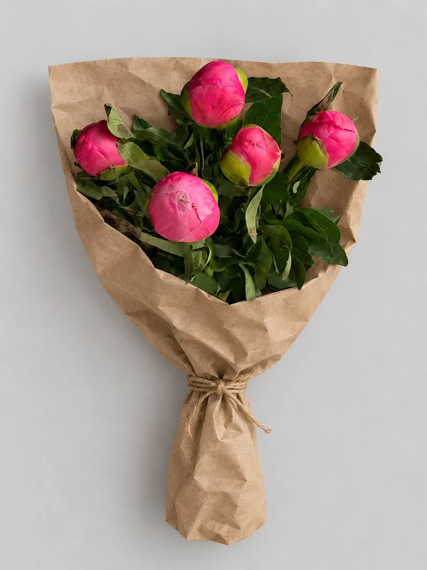 Банч пион "Coral Charm" (5 шт) — «Coral Charm» — романтичный букет из 5 пионов.